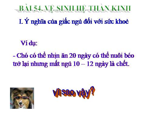 Bài 54. Vệ sinh hệ thần kinh