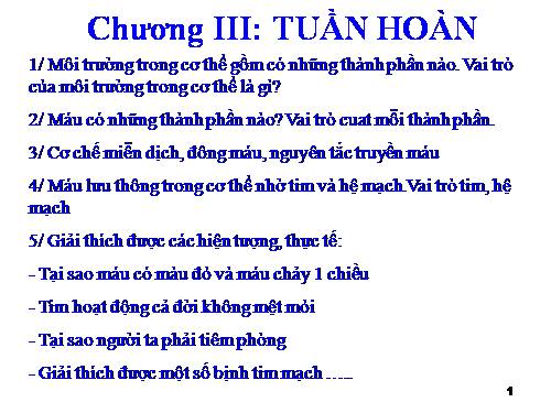 Bài 13. Máu và môi trường trong cơ thể