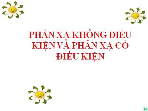 Bài 52. Phản xạ không điều kiện và phản xạ có điều kiện