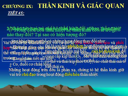 Bài 43. Giới thiệu chung hệ thần kinh