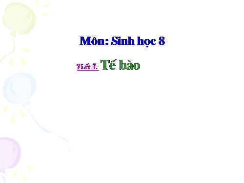 Bài 3. Tế bào