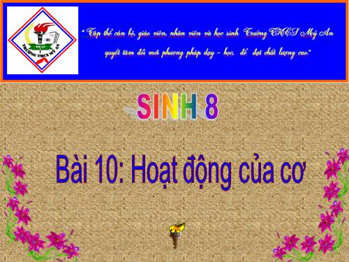 Bài 10. Hoạt động của cơ