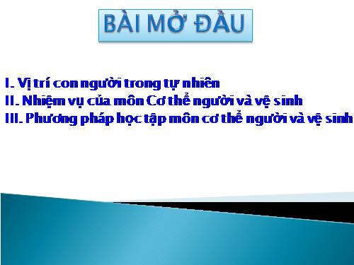 Bài 1. Bài mở đầu