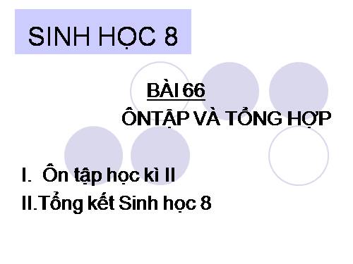 Bài 66. Ôn tập - Tổng kết