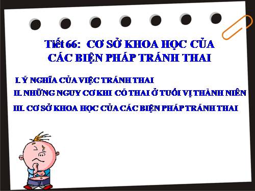 Bài 63. Cơ sở khoa học của các biện pháp tránh thai