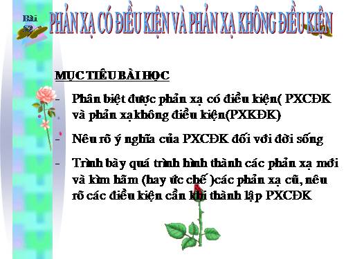 Bài 52. Phản xạ không điều kiện và phản xạ có điều kiện