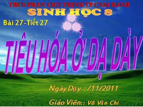 Bài 27. Tiêu hóa ở dạ dày
