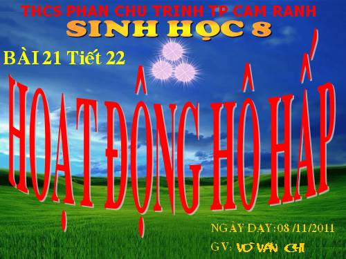 Bài 21. Hoạt động hô hấp
