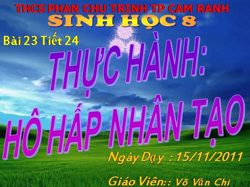 Bài 23. Thực hành: Hô hấp nhân tạo