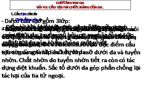 Bài 41. Cấu tạo và chức năng của da