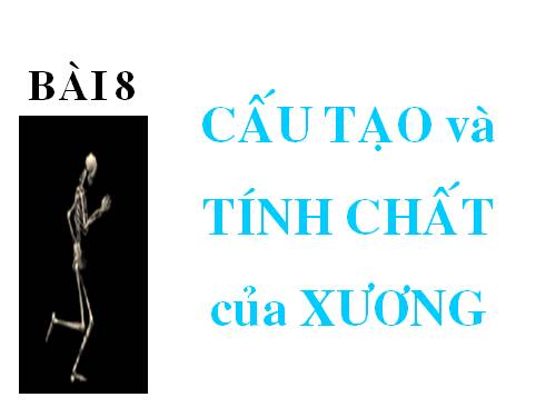 Bài 8. Cấu tạo và tính chất của xương