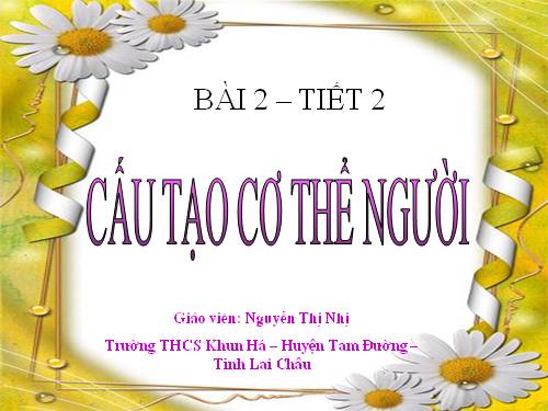 Bài 2. Cấu tạo cơ thể người