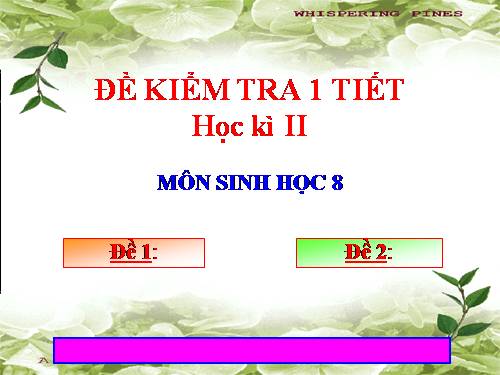 DE KIEM TRA 1T HKII SINH 8