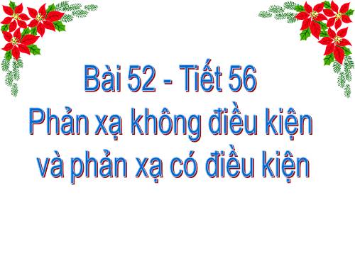 Bài 52. Phản xạ không điều kiện và phản xạ có điều kiện