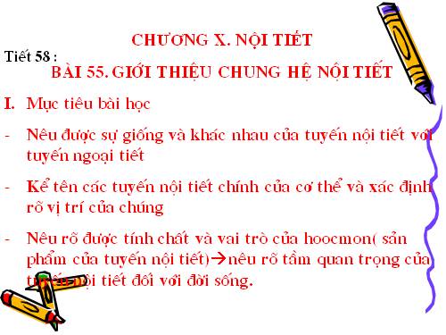 Bài 55. Giới thiệu chung hệ nội tiết