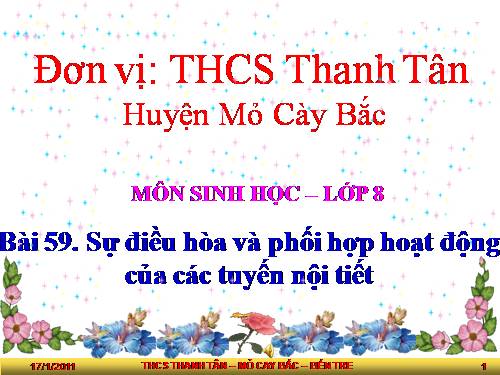 Bài 59. Sự điều hòa và phối hợp hoạt động của các tuyến nội tiết