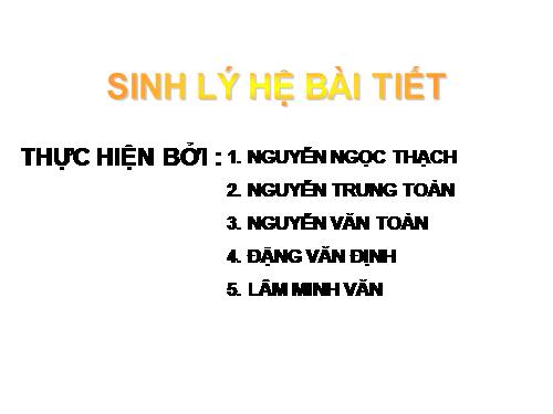 Bài 40. Vệ sinh hệ bài tiết nước tiểu