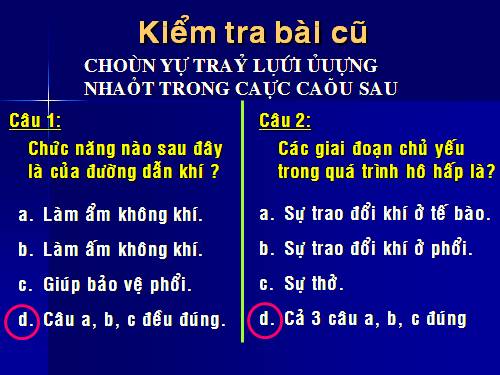 Bài 21. Hoạt động hô hấp