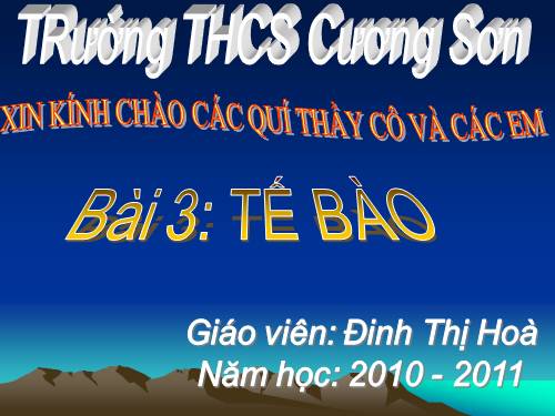 Bài 3. Tế bào