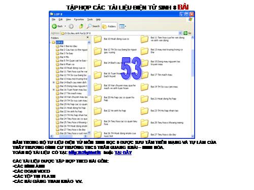 TẬP HỢP TƯ LIỆU SINH 8 BÀI 53