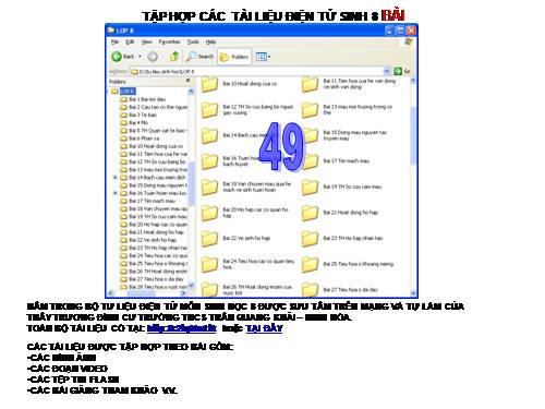 TẬP HỢP TƯ LIỆU SINH 8 BÀI 49