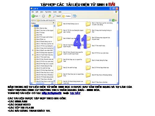 TẬP HỢP TƯ LIỆU SINH 8 BÀI 41