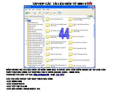 TẬP HỢP TƯ LIỆU SINH 8 BÀI 44