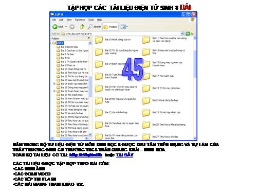 TẬP HỢP TƯ LIỆU SINH 8 BÀI 45