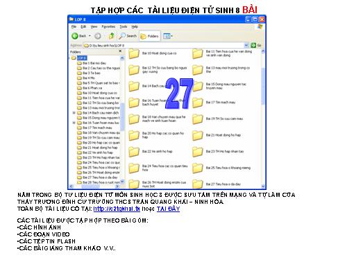 TẬP HỢP TƯ LIỆU SINH 8 BÀI 27