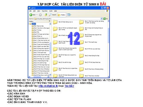 TẬP HỢP TƯ LIỆU SINH 8 BÀI 12