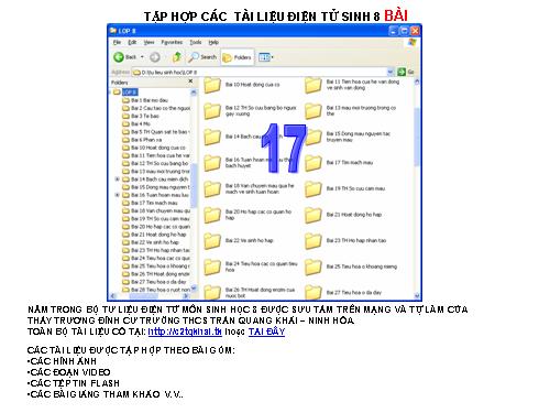 TẬP HỢP TƯ LIỆU SINH 8 BÀI 17