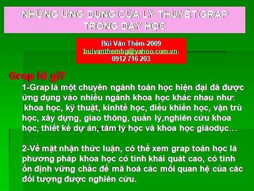 grap trong giang day sinh học