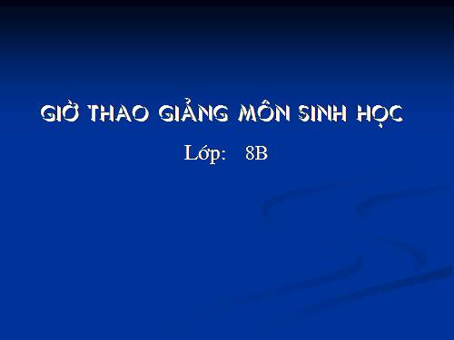 Bài 13. Máu và môi trường trong cơ thể