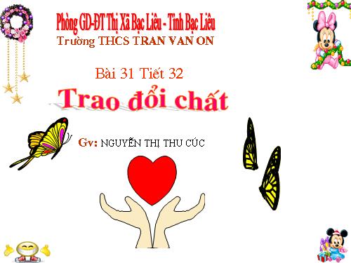 Bài 31. Trao đổi chất