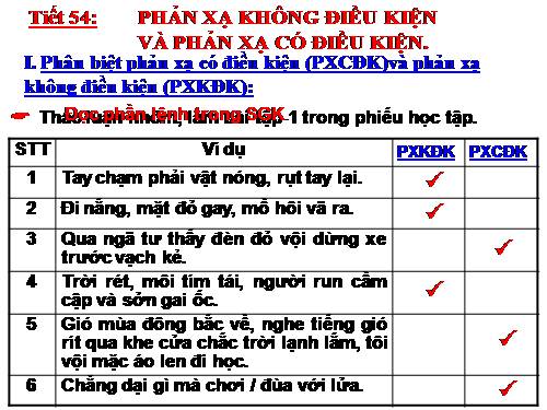 Bài 52. Phản xạ không điều kiện và phản xạ có điều kiện