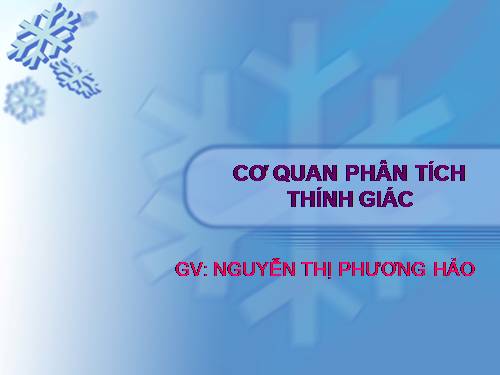 Bài 51. Cơ quan phân tích thính giác