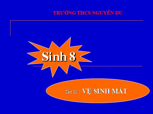 Bài 50 Vệ sinh mắt