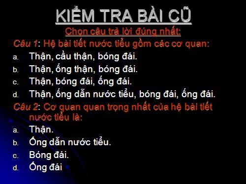 Bài 39. Bài tiết nước tiểu