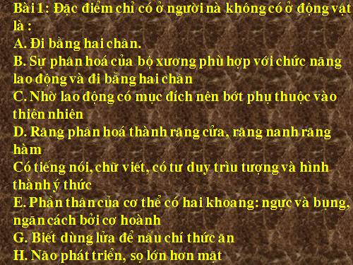 KT trắc nghiệm sinh 8 - HSG