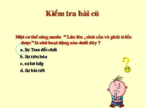 Bài 31. Trao đổi chất