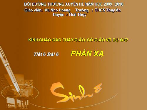 Bài 6. Phản xạ