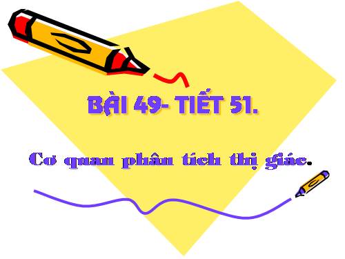 Bài 49. Cơ quan phân tích thị giác