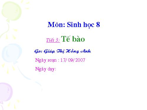 Bài 3. Tế bào