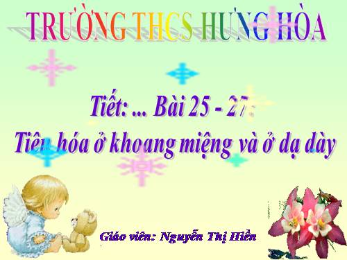 Bài 25. Tiêu hóa ở khoang miệng