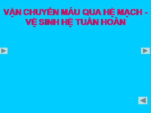 Bài 18. Vận chuyển máu qua hệ mạch. Vệ sinh hệ tuần hoàn