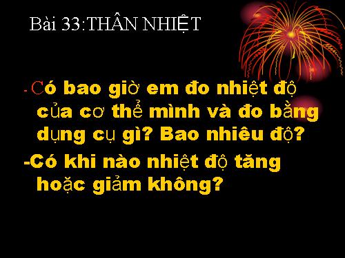 Bài 33. Thân nhiệt