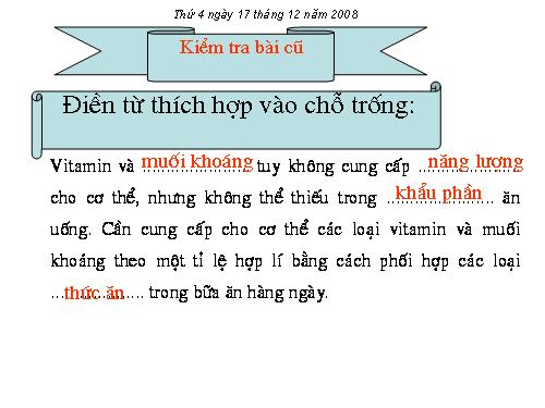 Bài 36. Tiêu chuẩn ăn uống. Nguyên tắc lập khẩu phần