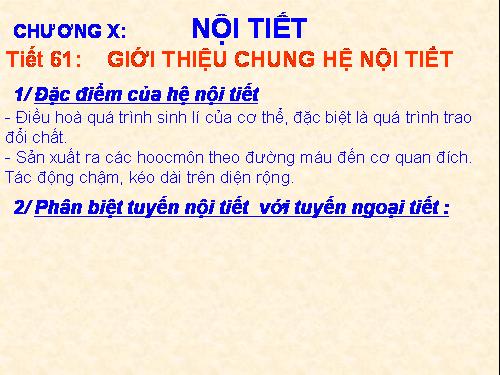 Bài 55. Giới thiệu chung hệ nội tiết