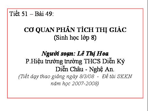 Bài 49. Cơ quan phân tích thị giác