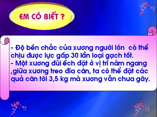 Bài 8. Cấu tạo và tính chất của xương